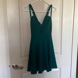 Emerald / forest / hunter green cocktail dress